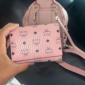 MCM pink wallet
